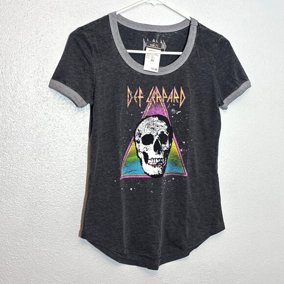 rue21 Tops - Def Leppard NWT Womens XS Gray Ringer Band Tee Graphic T-Shirt (M5)